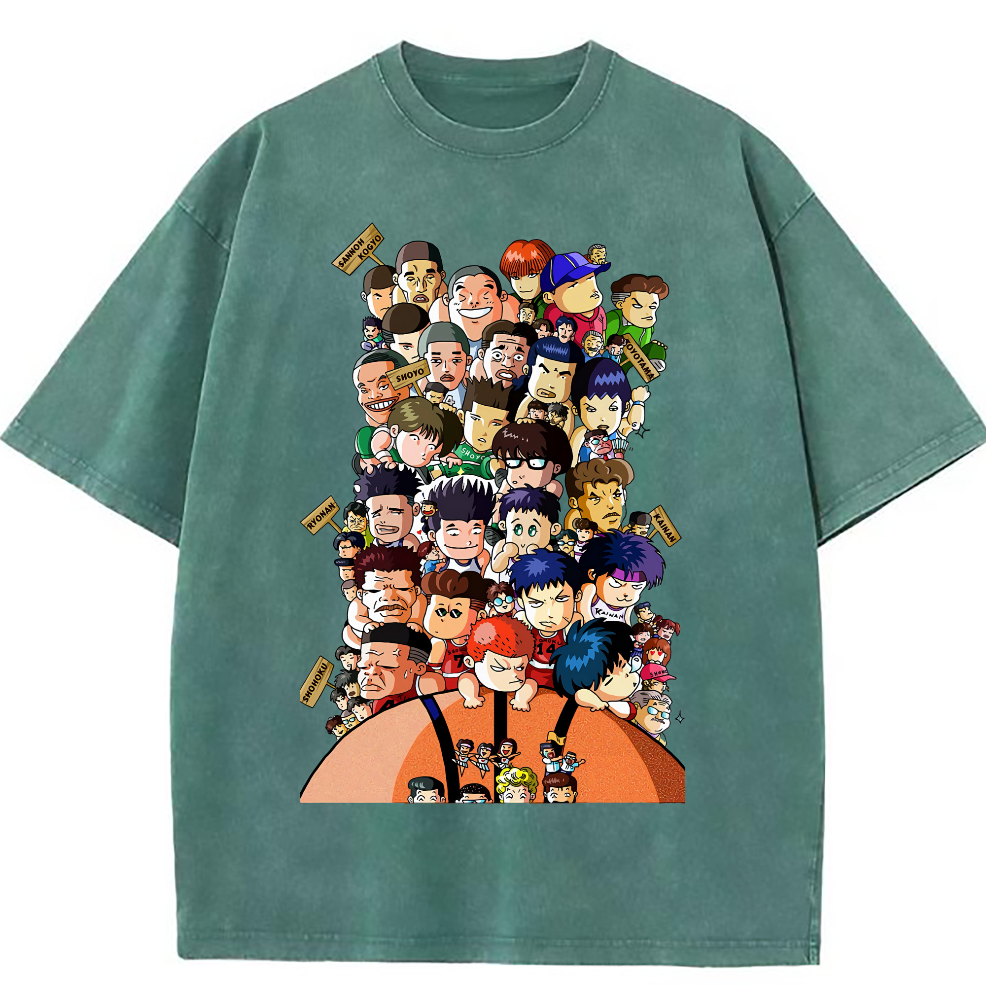 （画像用） SLAM DUNK／スラムダンク 綿100% ヴィンテージ風 半袖Tシャツ（フロントプリント）